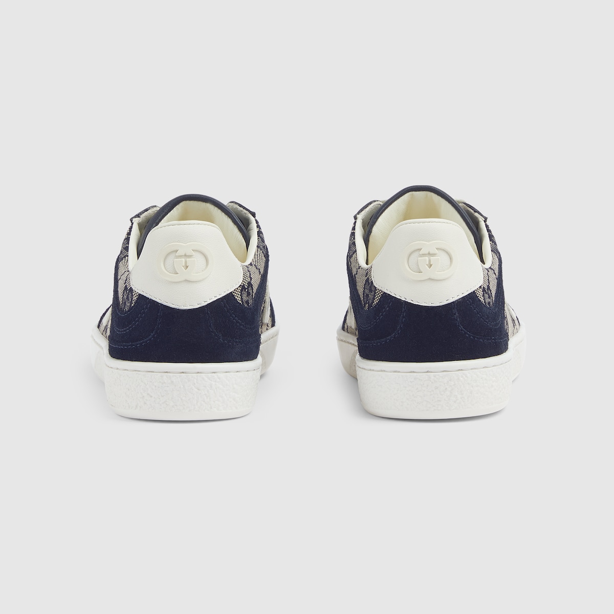 Children's G74 sneaker in beige and blue GG canvas