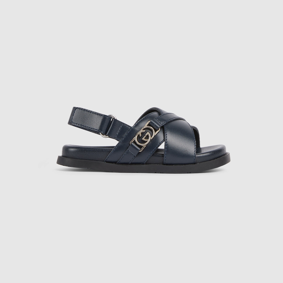 Toddler sandal in dark blue leather - thumbnail 3
