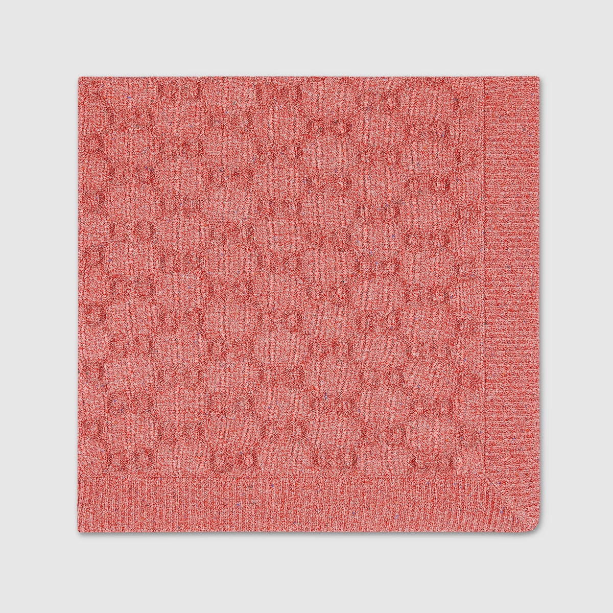 Baby GG cotton jacquard blanket in red