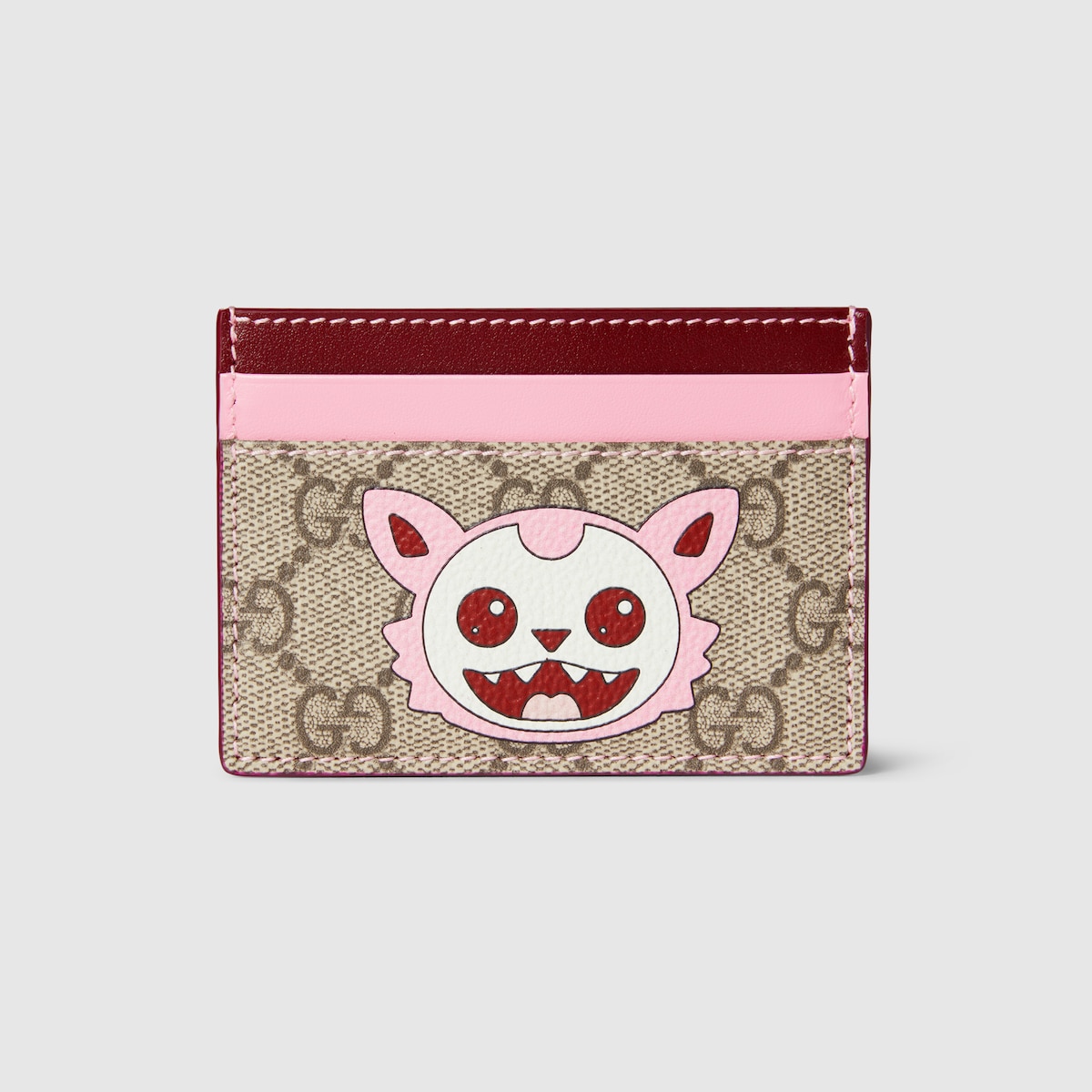 Gucci Besties card case in beige GG fabric | GUCCI® SG