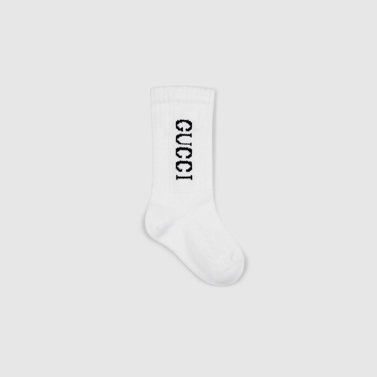 Baby cotton blend rib socks in white - thumbnail 3