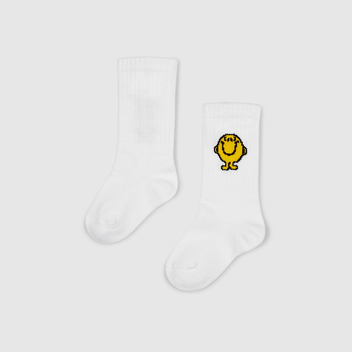 Baby cotton blend rib socks in white - thumbnail 2