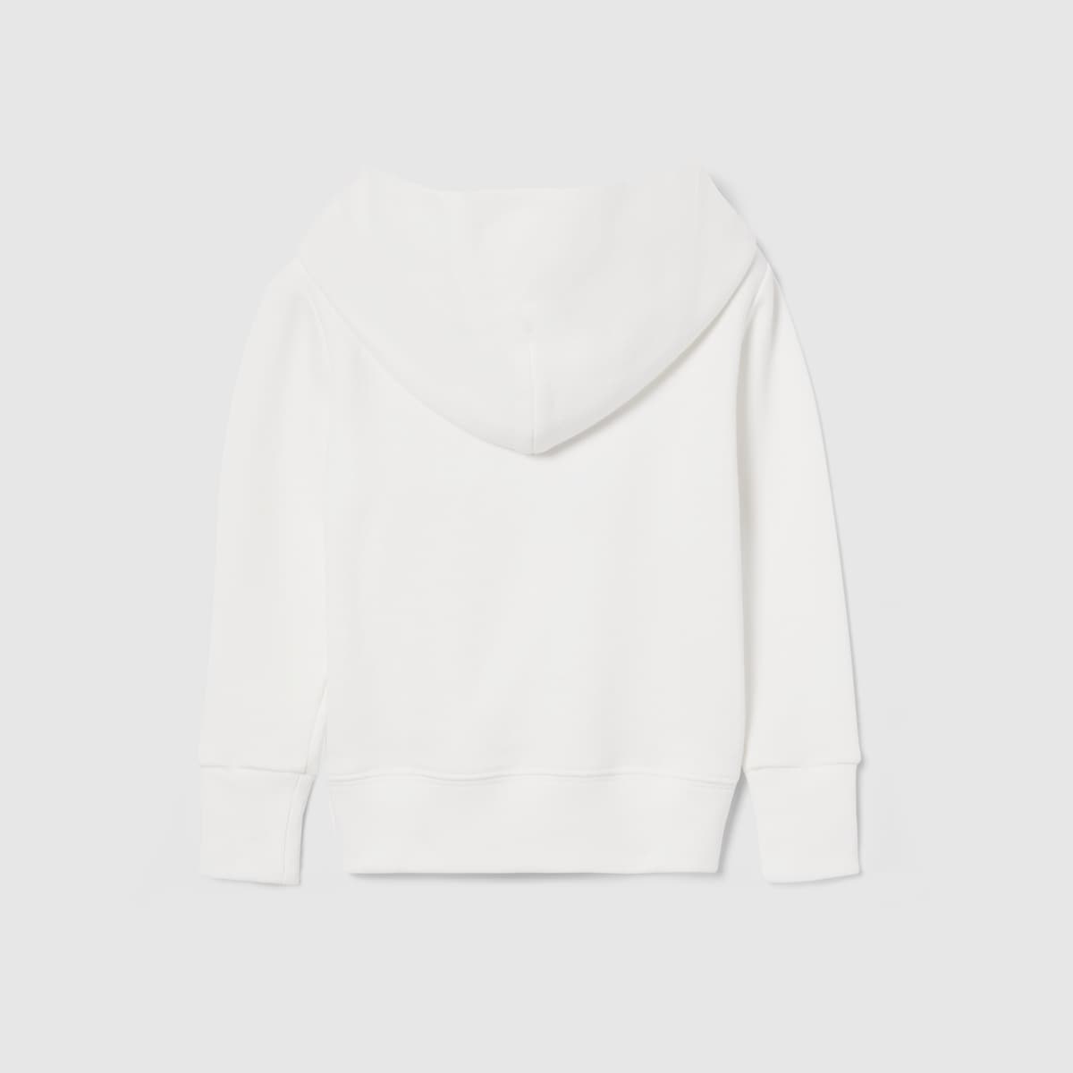 Children's cotton hooded sweatshirt in white - thumbnail 2