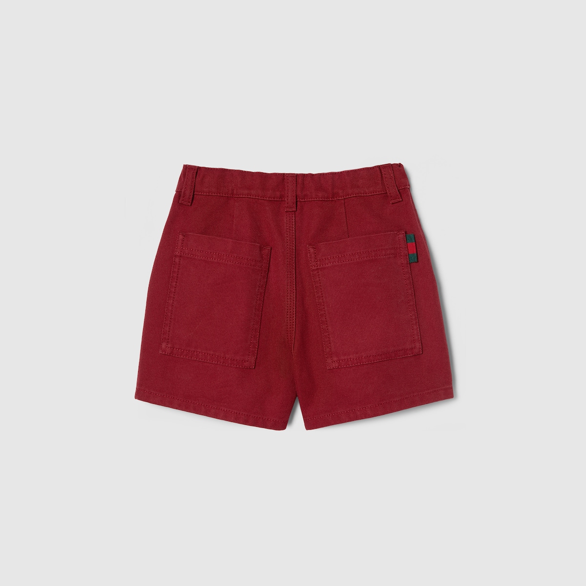 Children's cotton canvas shorts in red