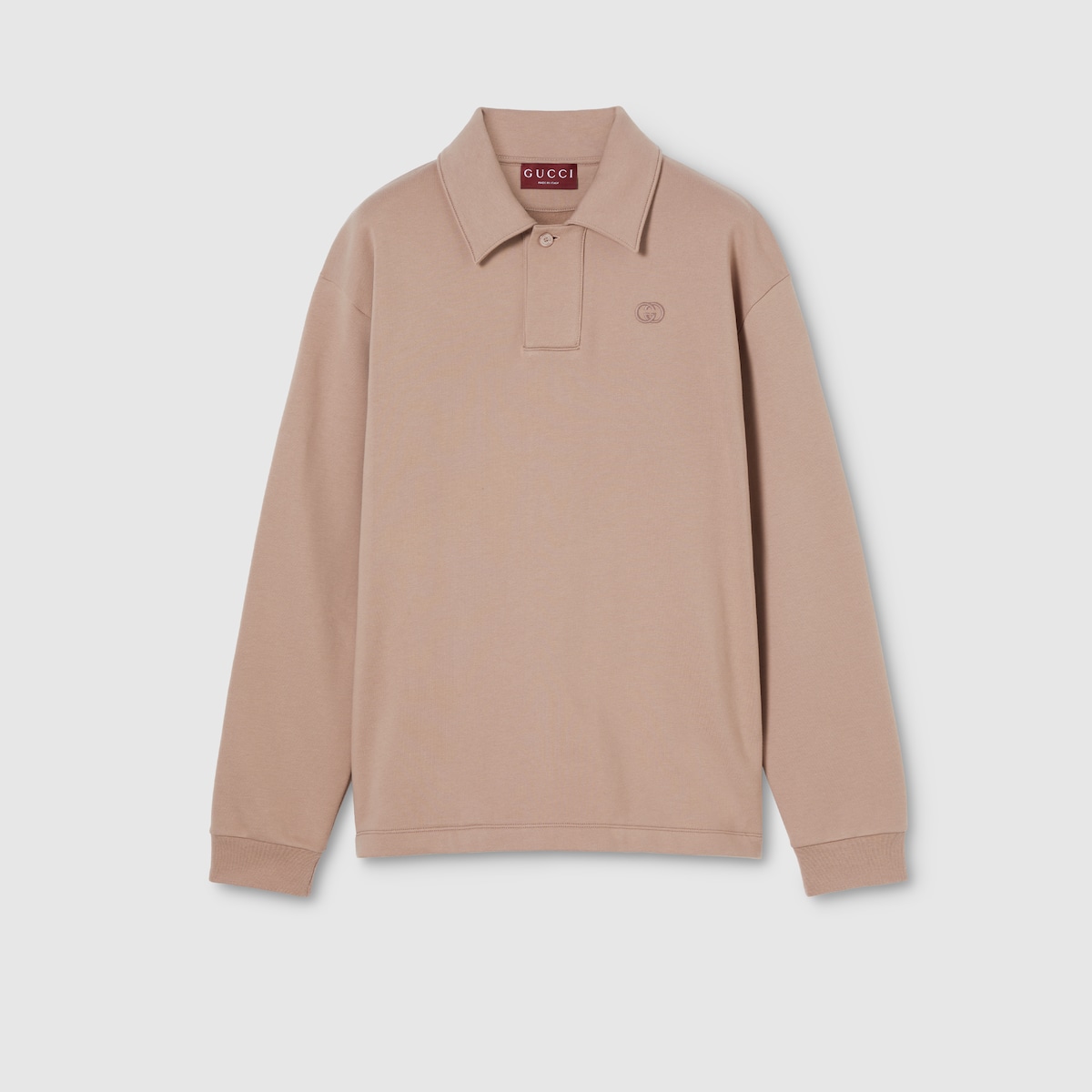 Brushed cotton jersey sweatshirt in light pink | GUCCI® US