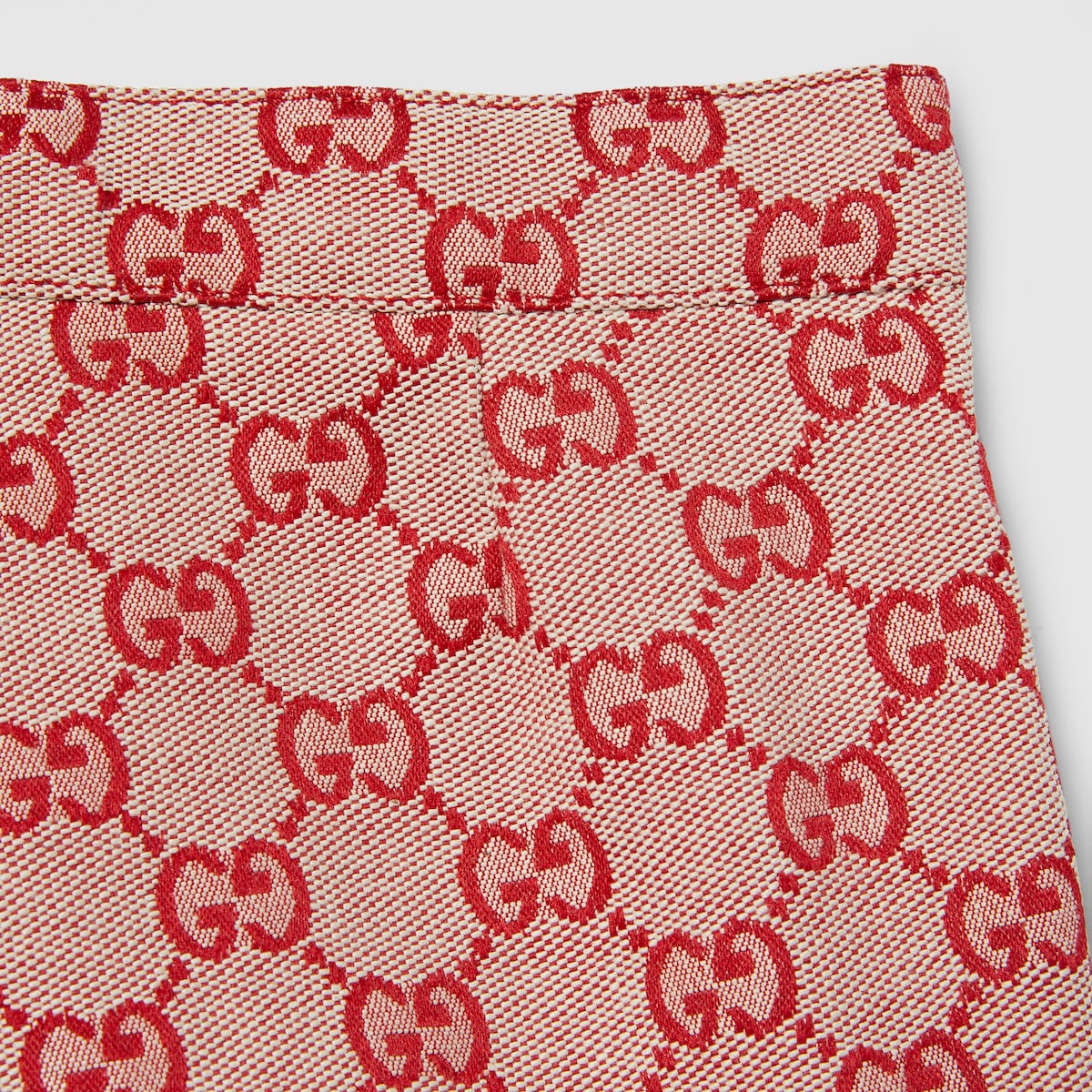 Baby GG canvas shorts in red