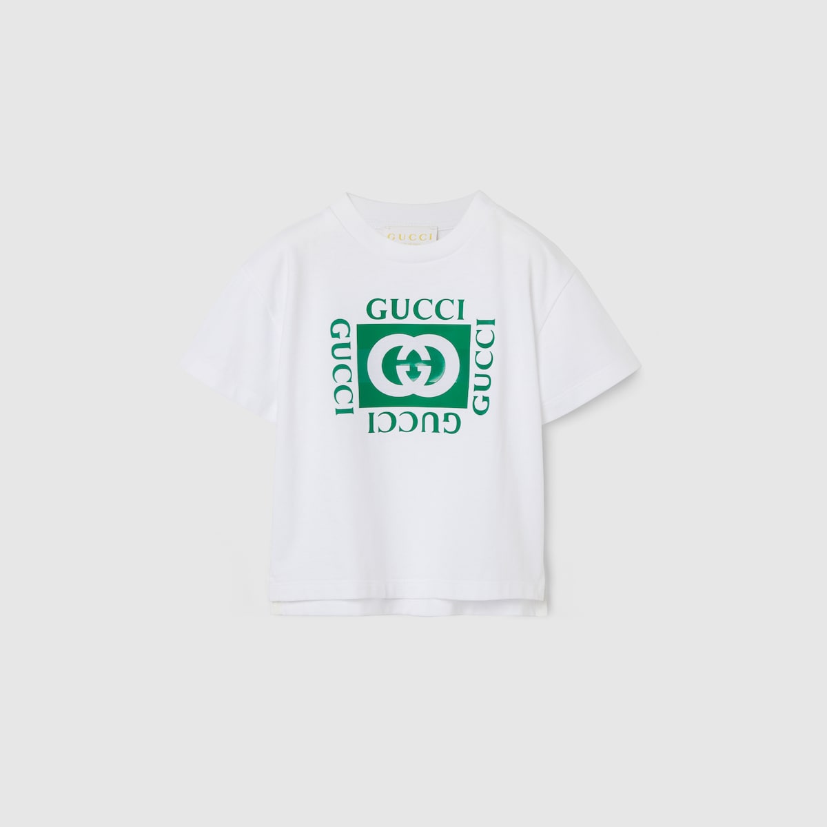 Baby cotton T-shirt with print in white | GUCCI® DK