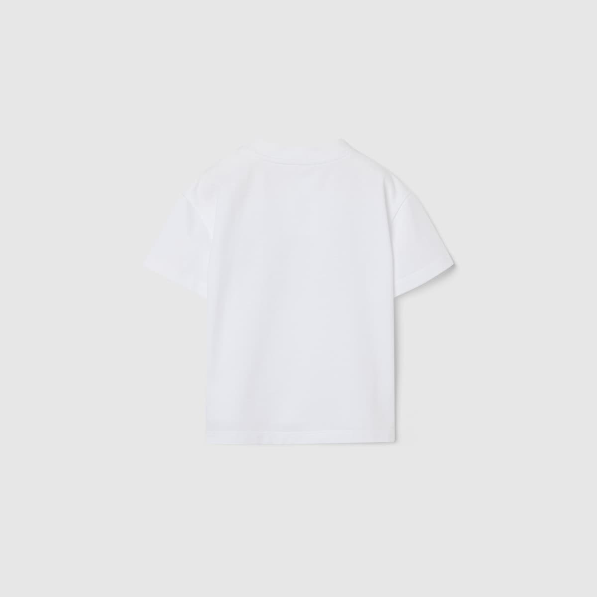 Baby cotton T-shirt with print in white