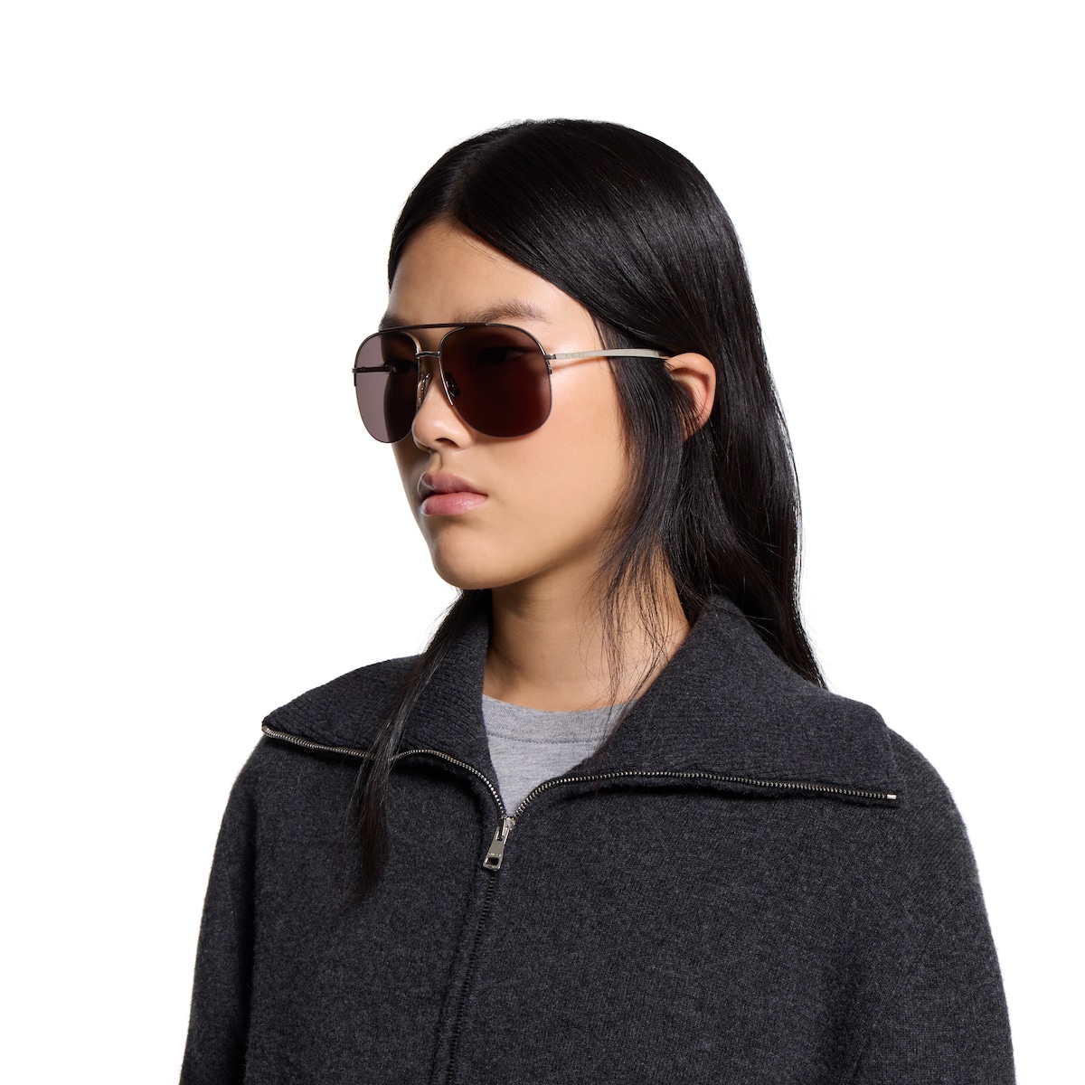 Navigator sunglasses in silver - thumbnail 2