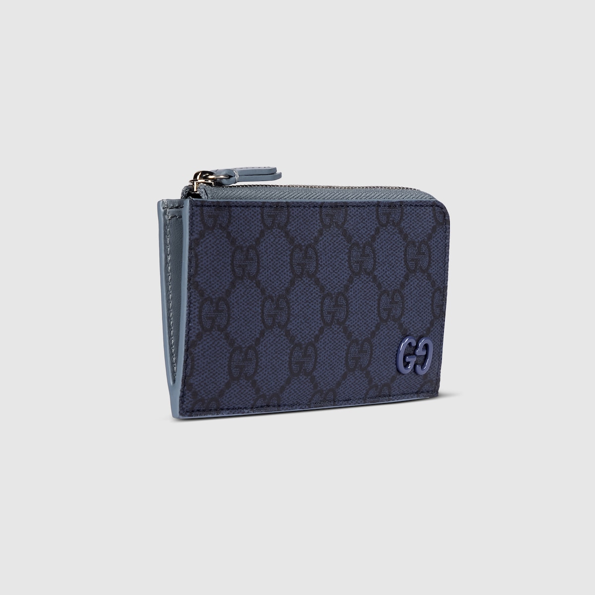 GG ジップカードケース ダスティブルー トリム ・ダークブルー GG