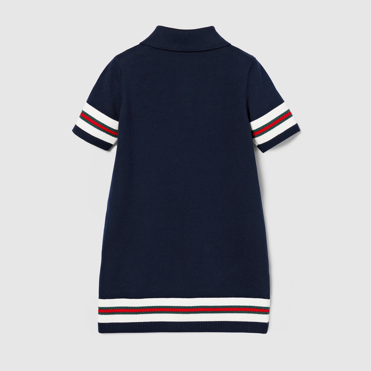 Children's cotton polo dress in dark blue
