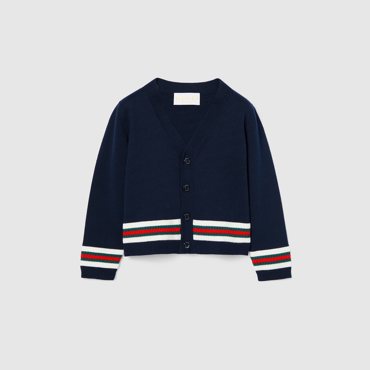 Baby cotton cardigan with Web in dark blue - thumbnail 3