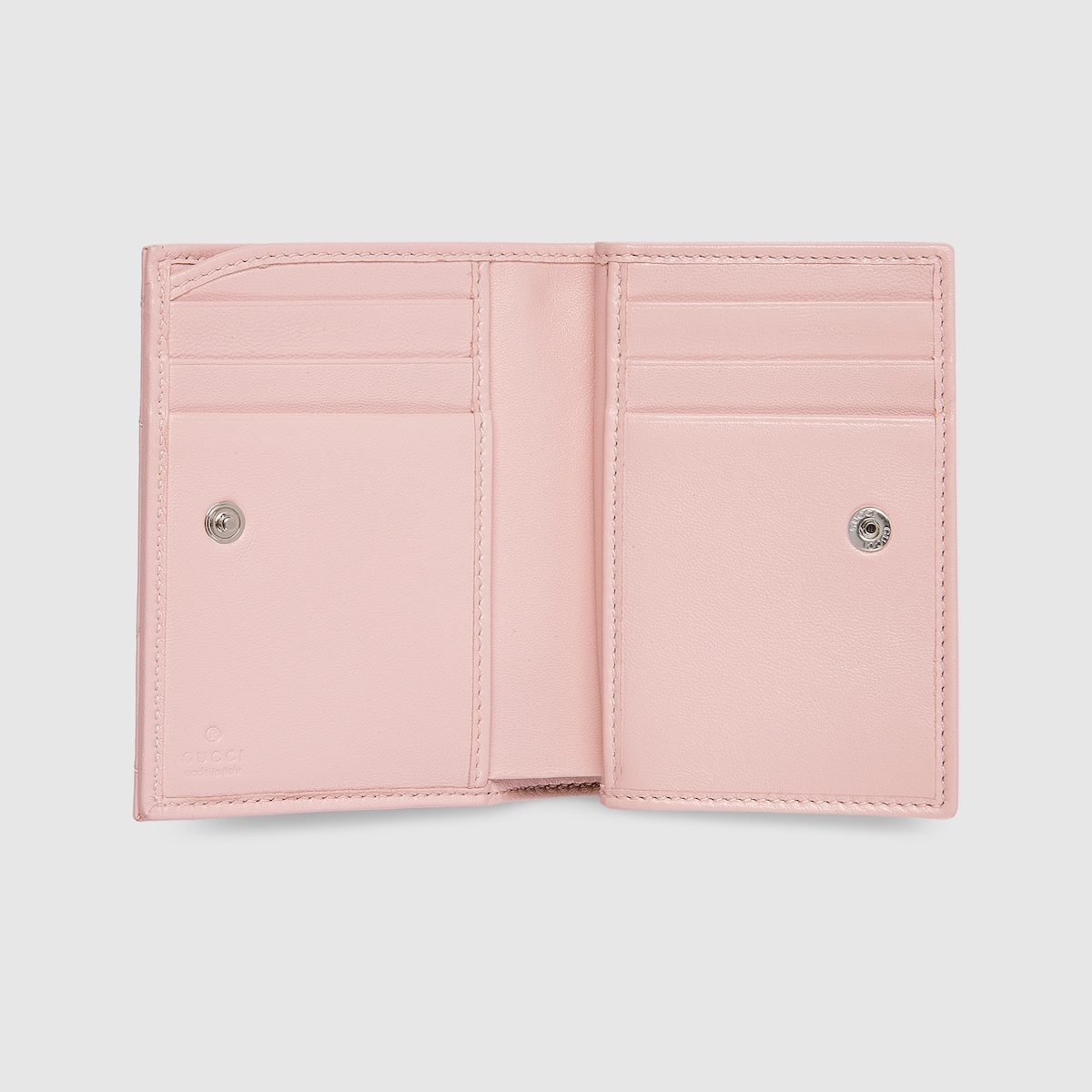 GUCCI グッチ GGマーモント コンパクト ウォレット ピンク ダブルG ダブルG ウォレット ・ピンク レザー | GUCCI公式