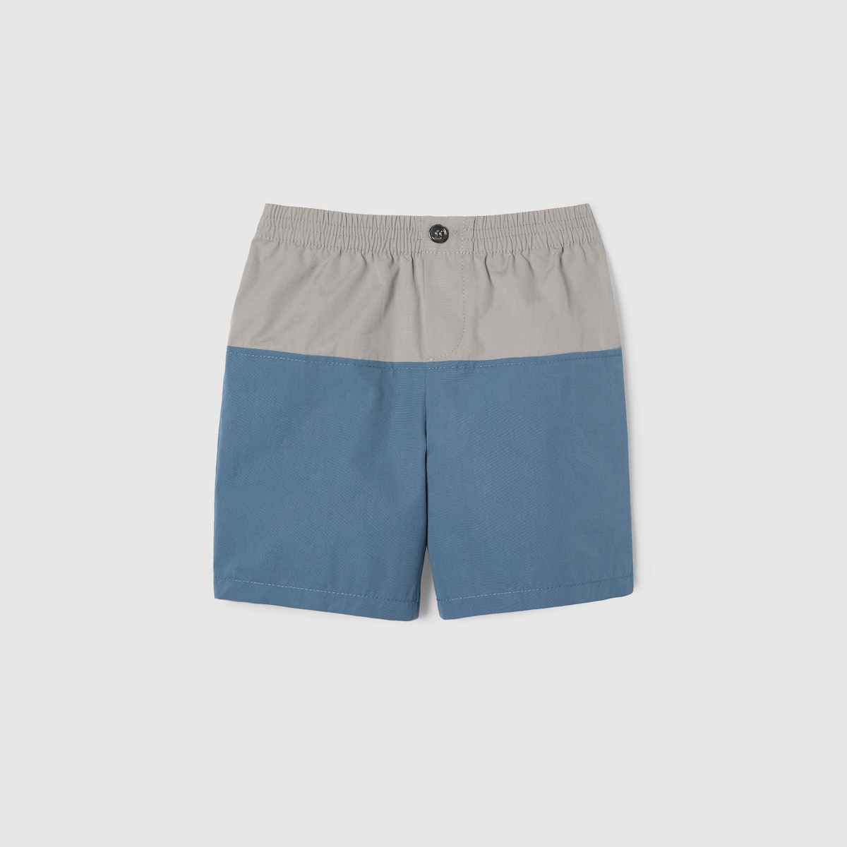 Children's cotton shorts in light grey and light blue - thumbnail 3