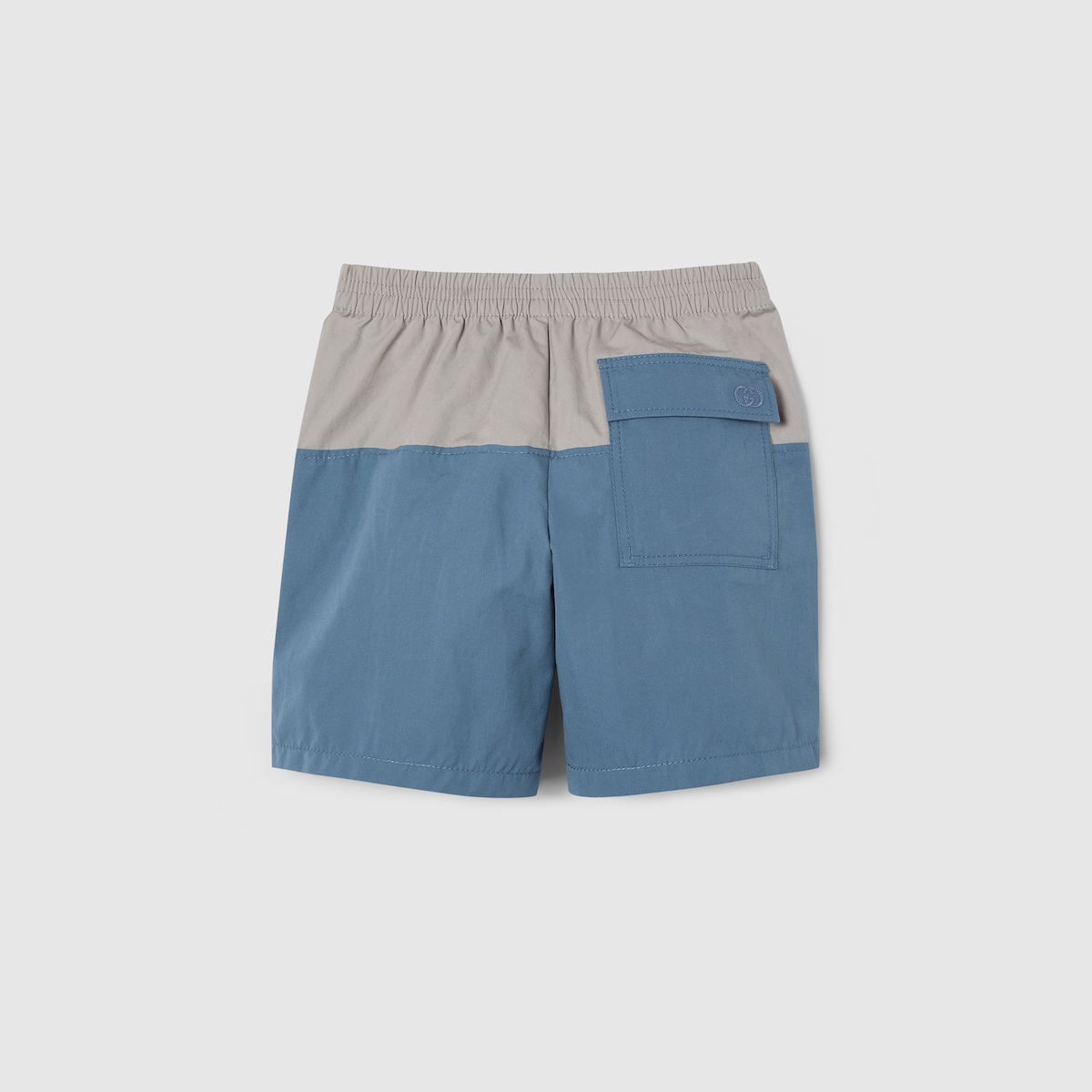 Children's cotton shorts in light grey and light blue