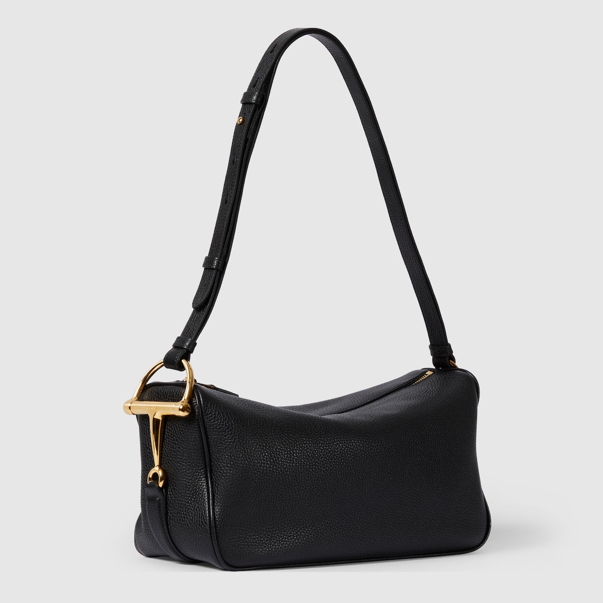 グッチ ハーフ ホースビット〕ミディアム ショルダーバッグ ・ブラック