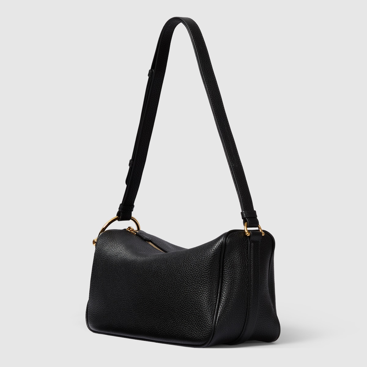 グッチ ハーフ ホースビット〕ミディアム ショルダーバッグ ・ブラック