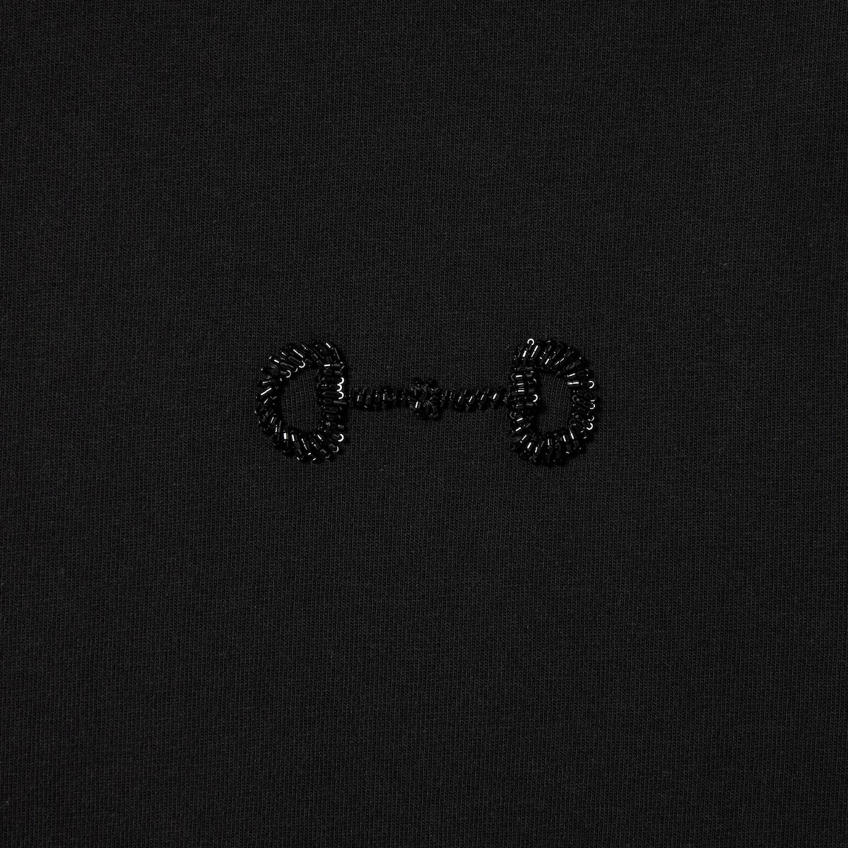 Cotton jersey T-shirt with embroidery in black | GUCCI® US