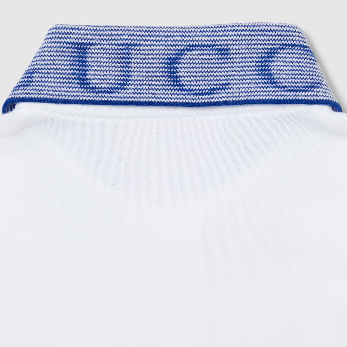 Baby cotton polo shirt with embroidery in white - thumbnail 2
