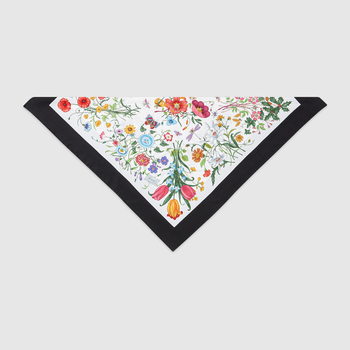 Printed silk headband in multicolor - thumbnail 3