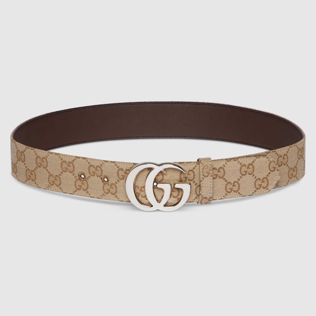 Flat Marmont belt in sand GG canvas - thumbnail 6