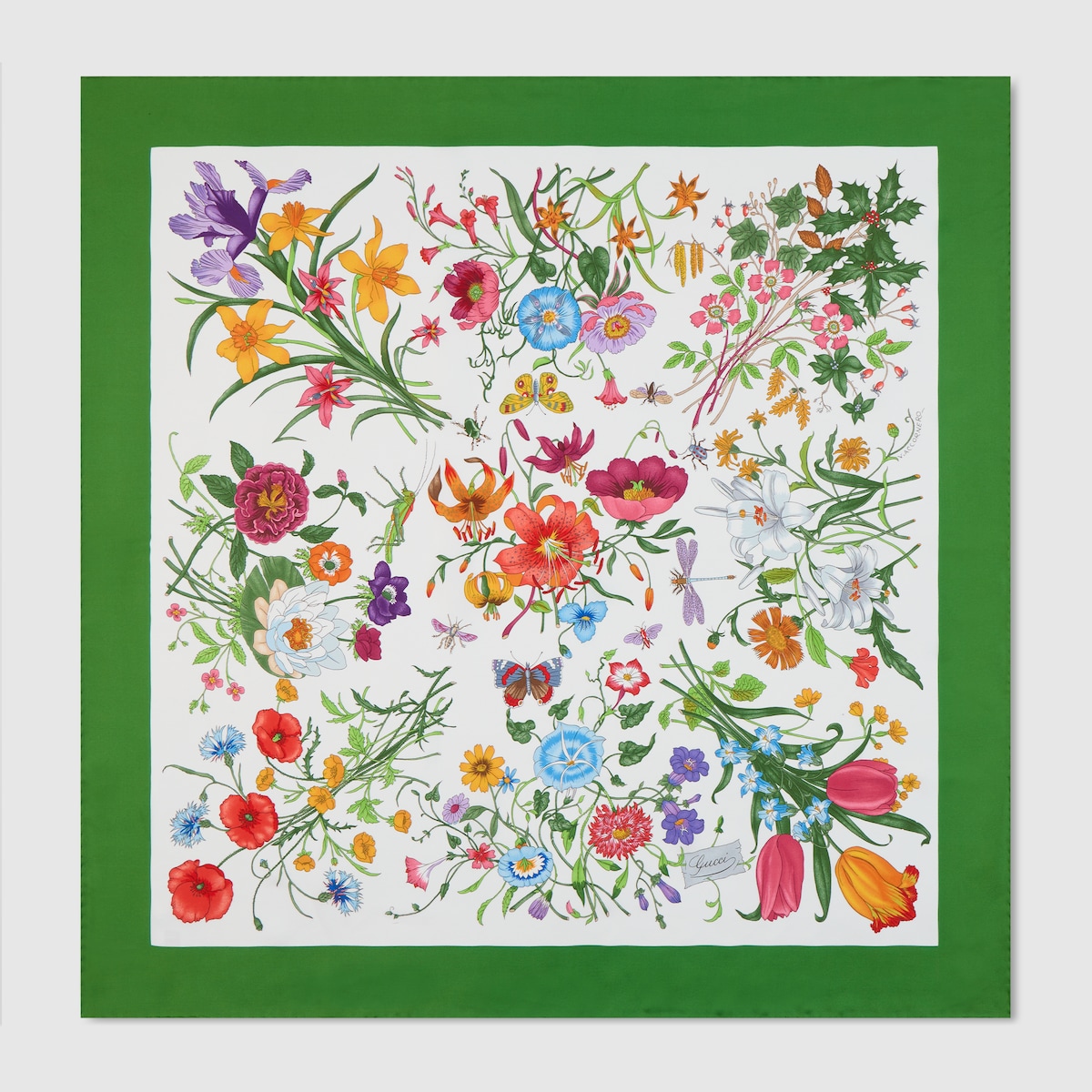 Printed silk carré in multicolor - thumbnail 2