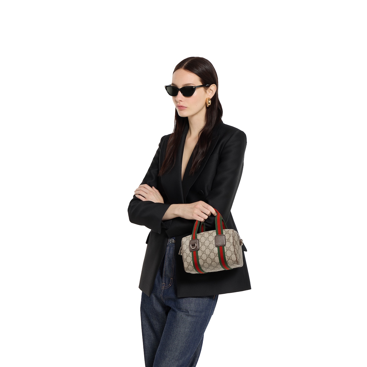 Gucci Mini GG handbag in beige and brown GG fabric | GUCCI® US