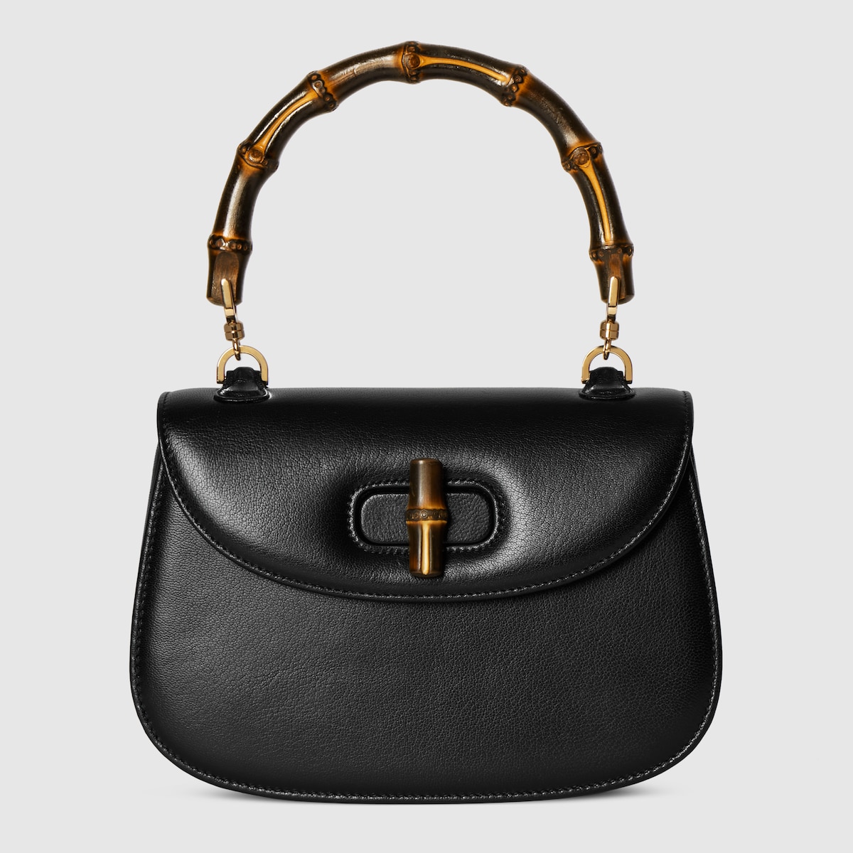 グッチ バンブー 1947〕スモールバッグ ・ブラック レザー | GUCCI公式