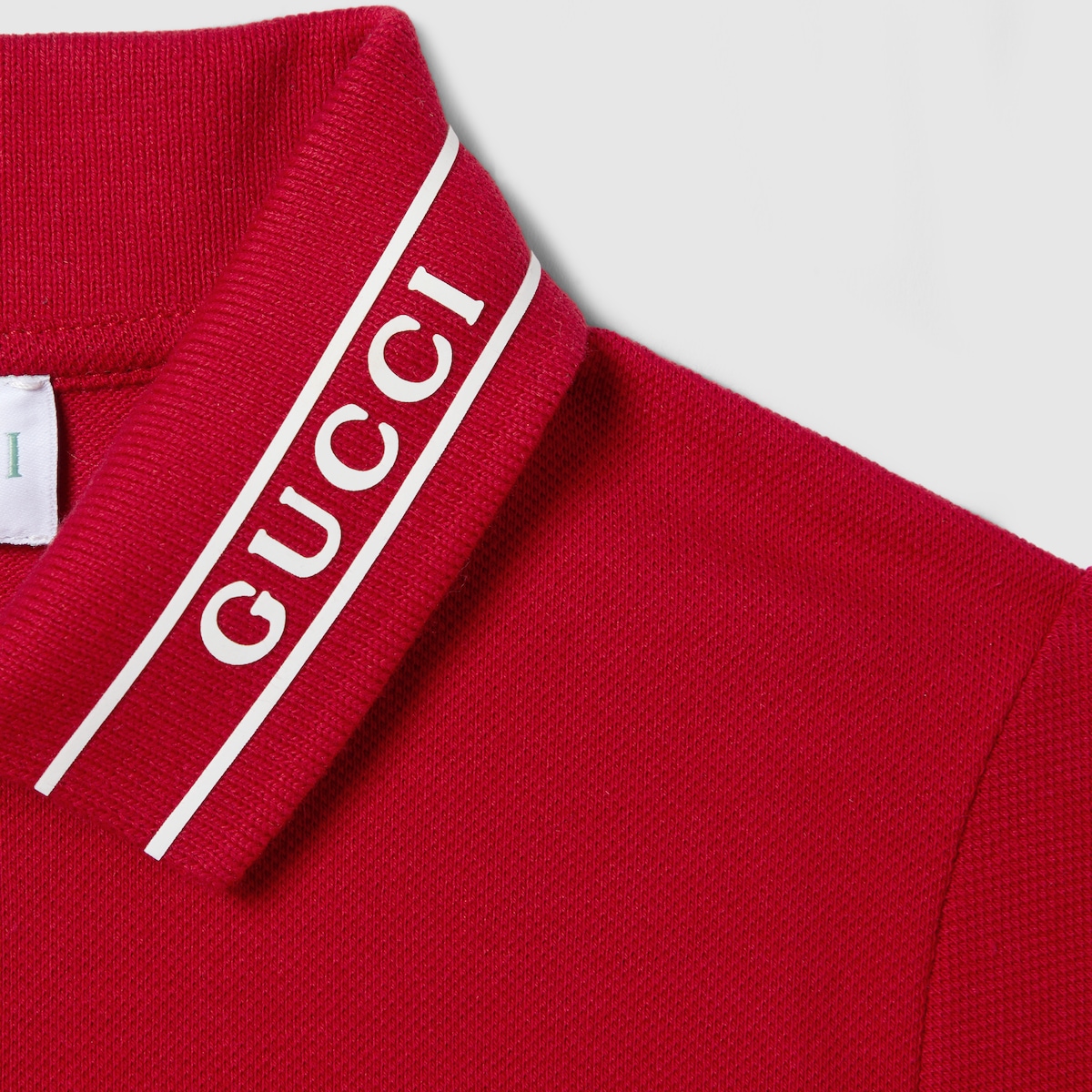Children's cotton polo shirt in red