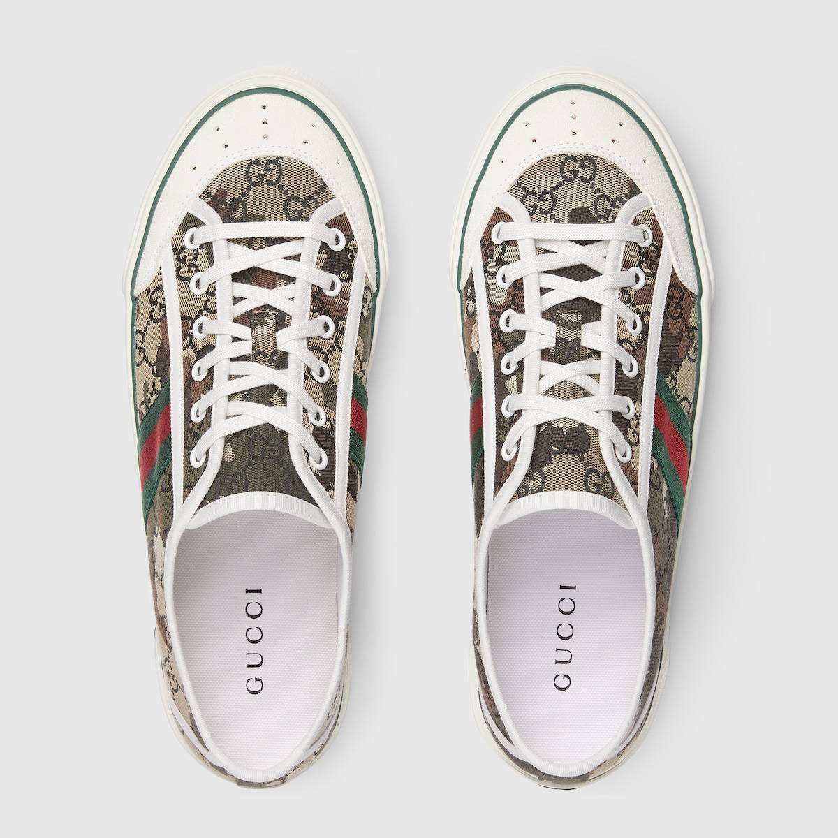 Men's Gucci Tennis 1977 sneaker in black and grey canvas | GUCCI® US