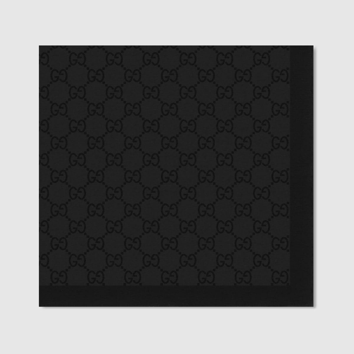 GG silk cotton pocket square in bordeaux - thumbnail 9