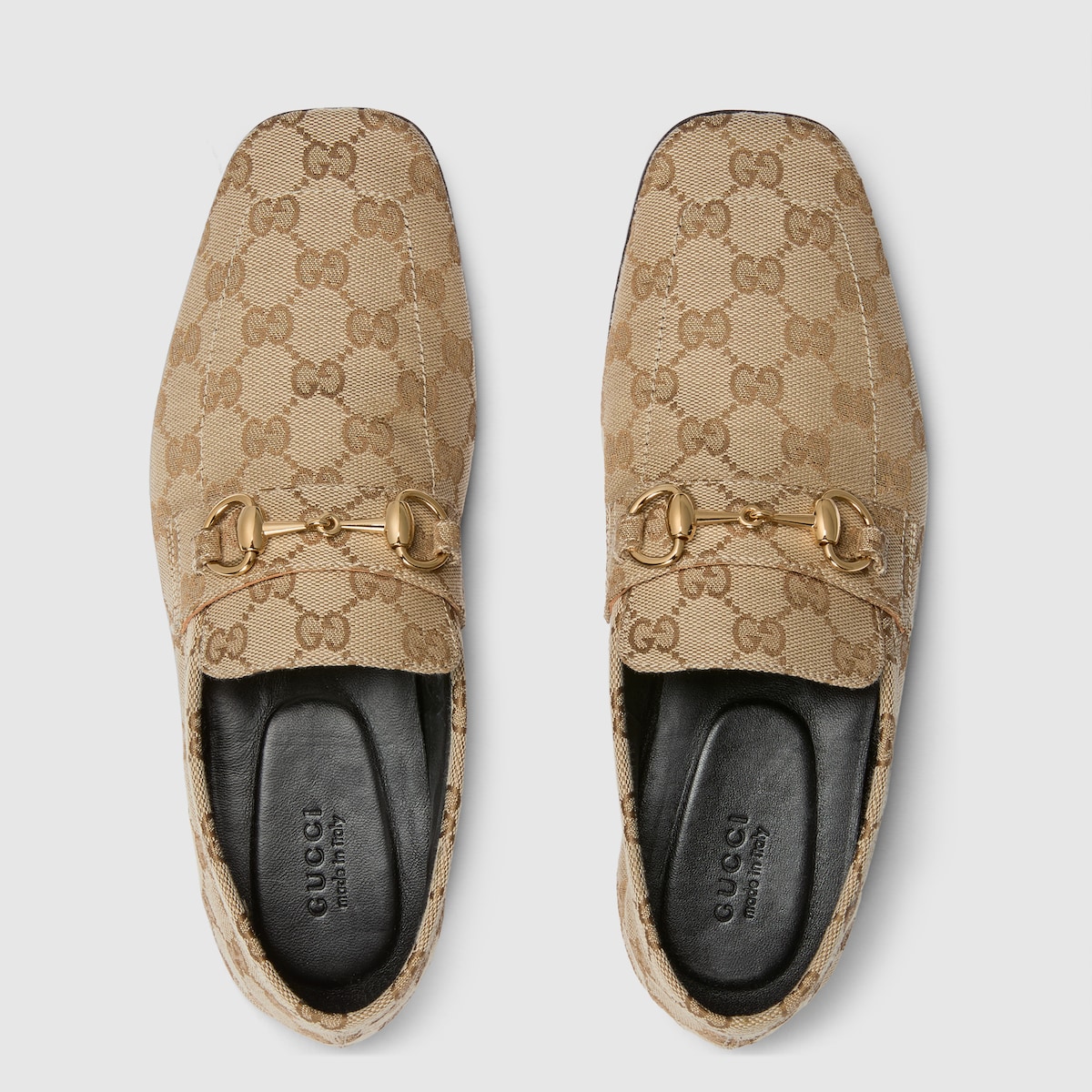 ウィメンズ ホースビット付き ローファー ・サンド GGキャンバス