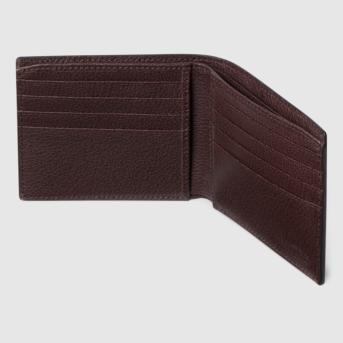 Lira bi-fold wallet in dark brown leather - thumbnail 3