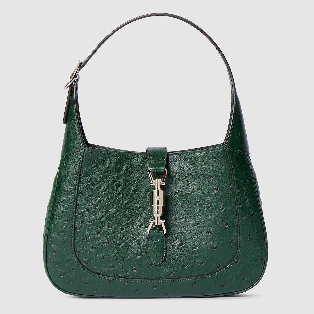 Gucci Jackie 1961 ostrich medium bag in green | GUCCI® US