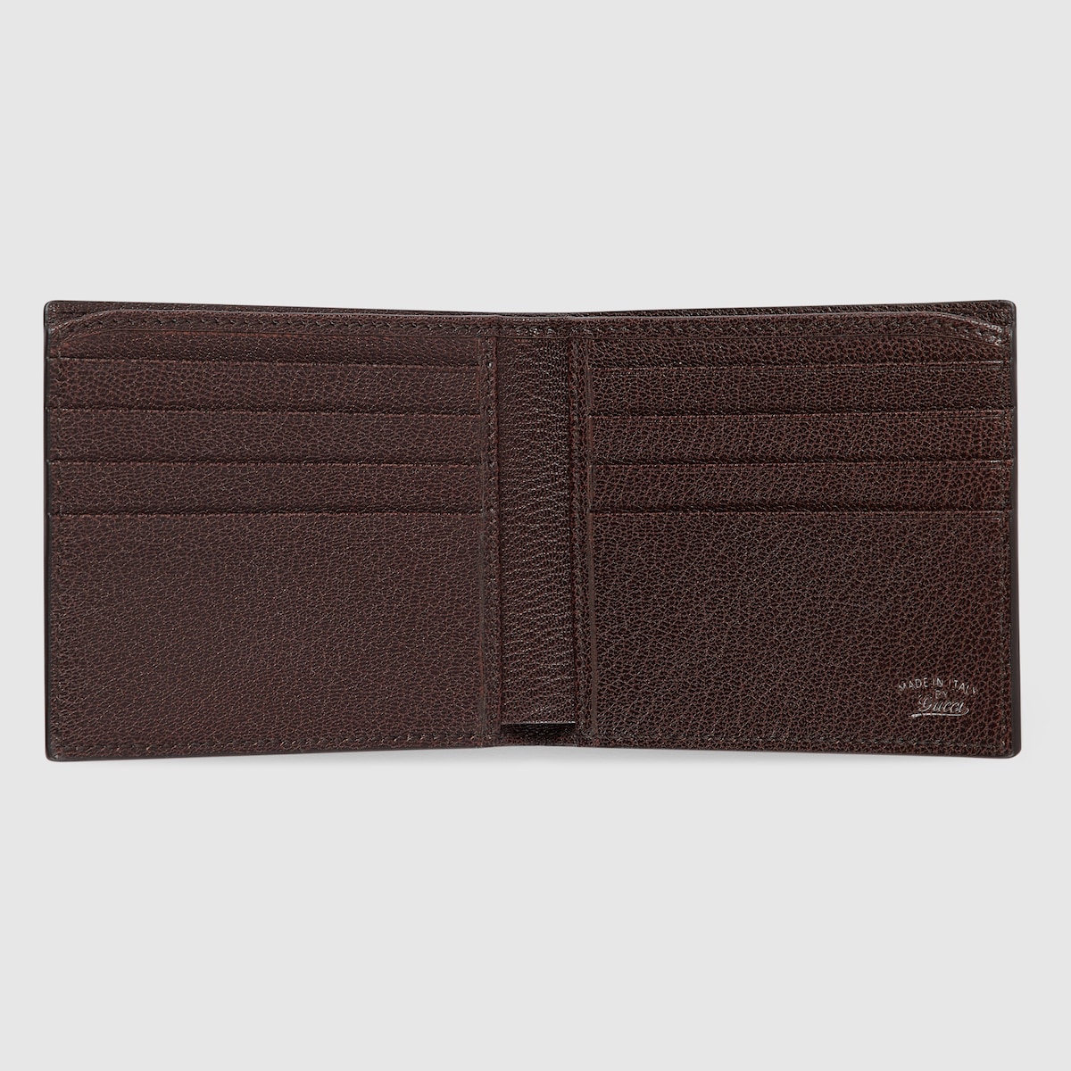 Lira bi-fold wallet in dark brown leather