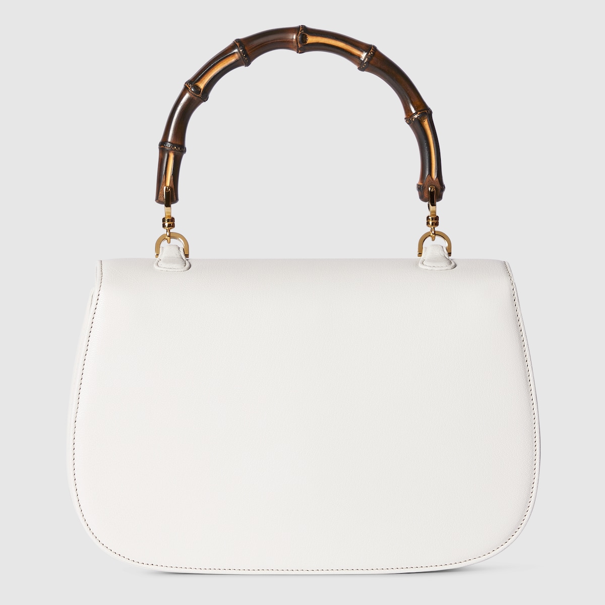 Gucci Bamboo 1947 medium bag in white leather | GUCCI® US