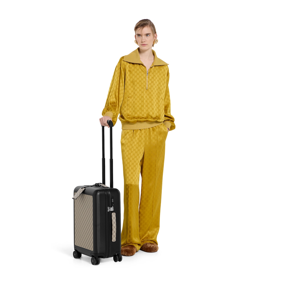 Gucci Porter Light cabin plus trolley in black polycarbonate