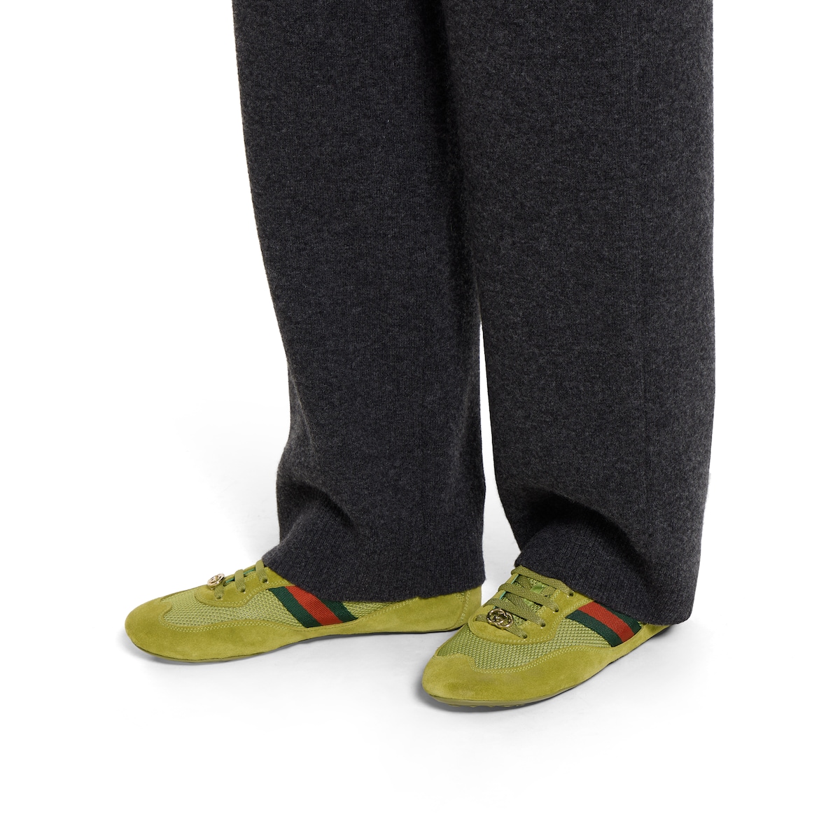 Women's Gucci Shift sneaker in bright green fabric | GUCCI® US