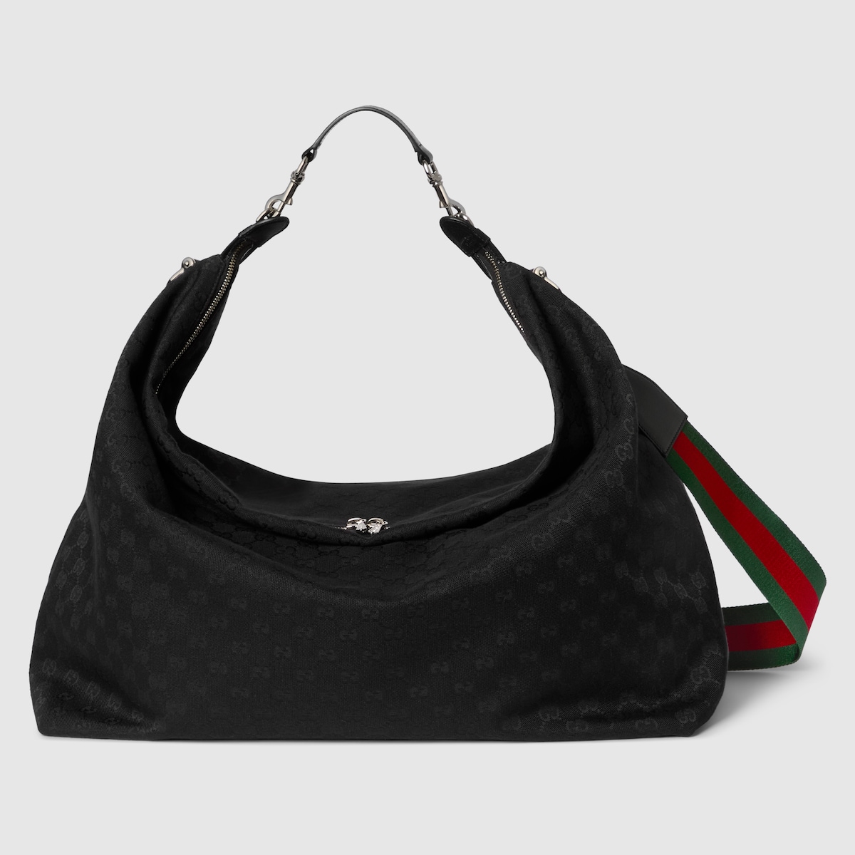 Brera large crossbody bag in black GG canvas - thumbnail 7