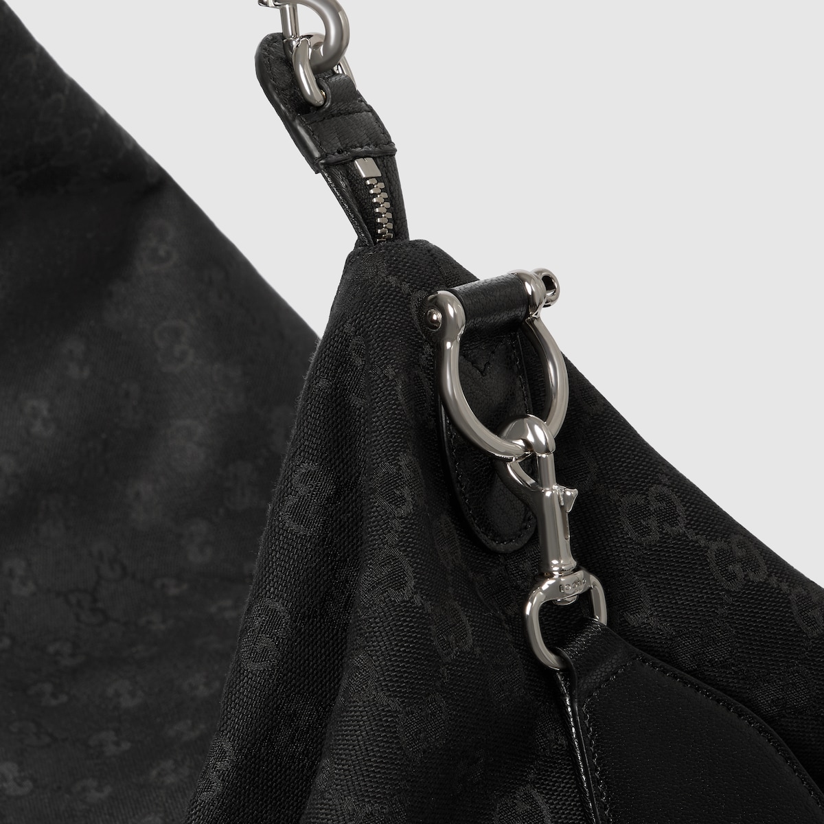 Brera large crossbody bag in black GG canvas - thumbnail 4