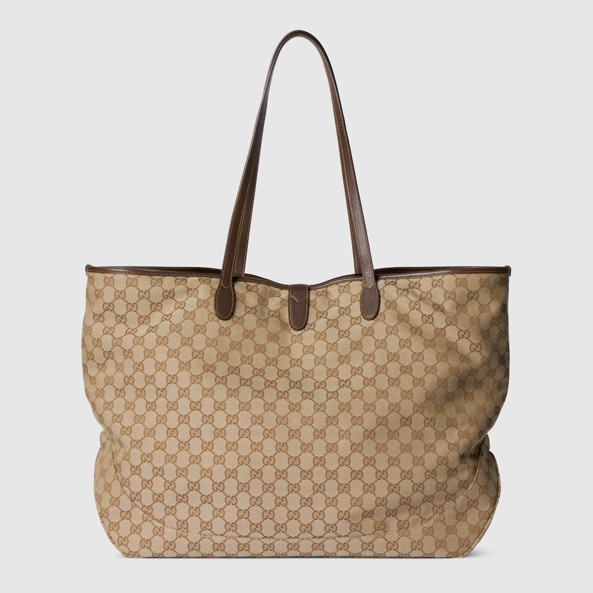 Gucci Jackie large tote bag in sand and brown GG canvas - thumbnail 5