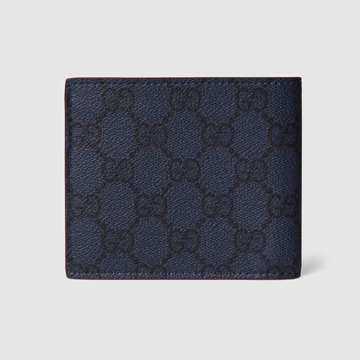 Bordeaux interior GG bi-fold wallet in dark blue GG Supreme - thumbnail 2