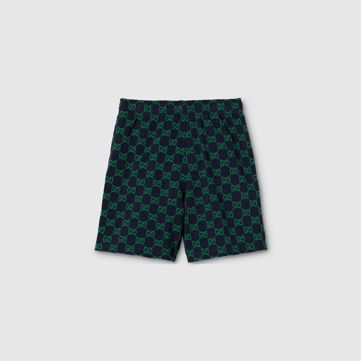Children's GG cotton shorts in navy and green