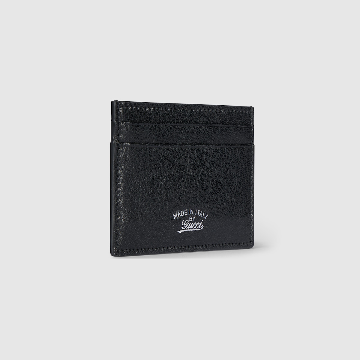 Lira card case in black leather | GUCCI® US