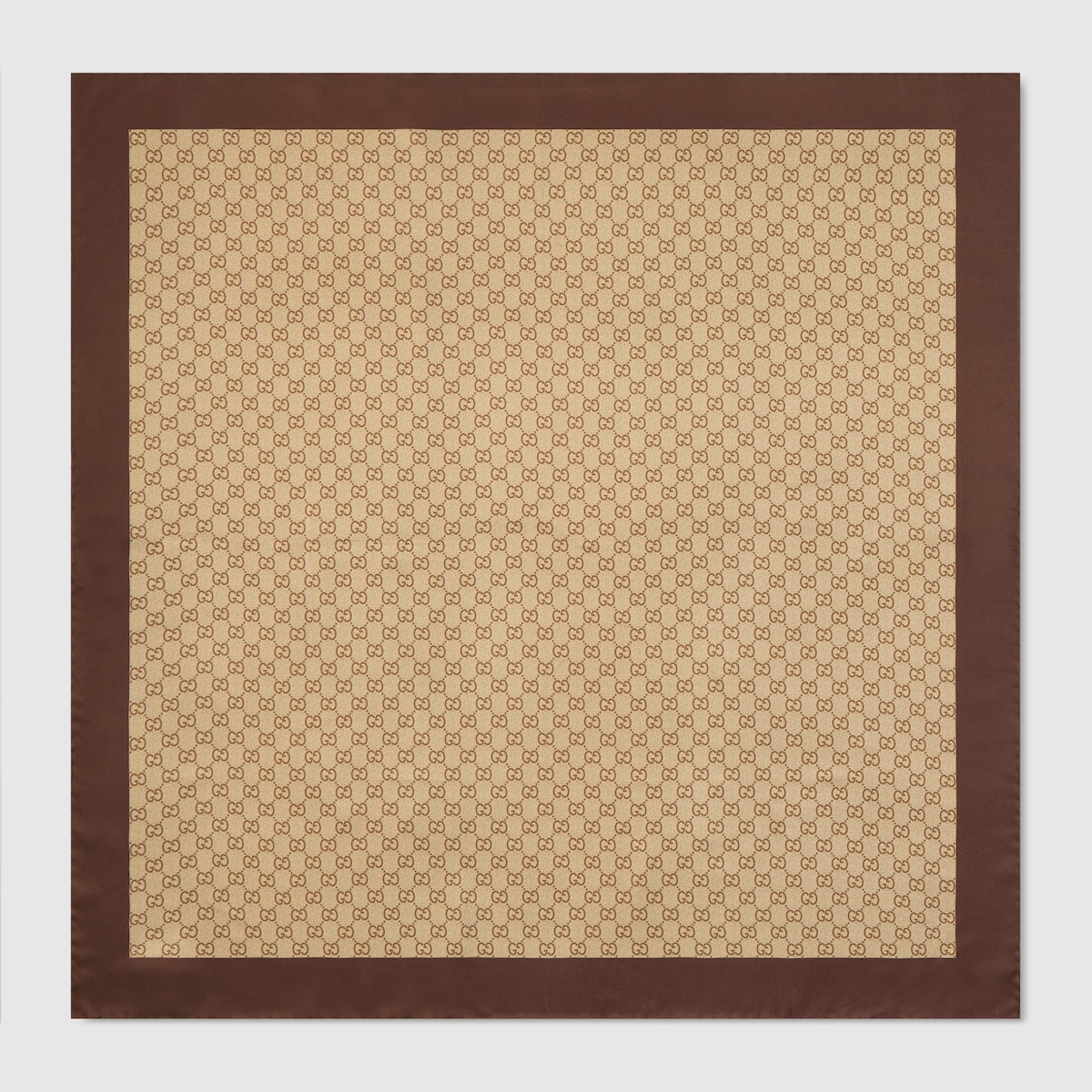GUCCI グッチ プリント シルクツイル スカーフ ギフトボックス 新品未使用 プリント シルクツイル スカーフ ・ブラウン＆ライトブラウン | GUCCI公式