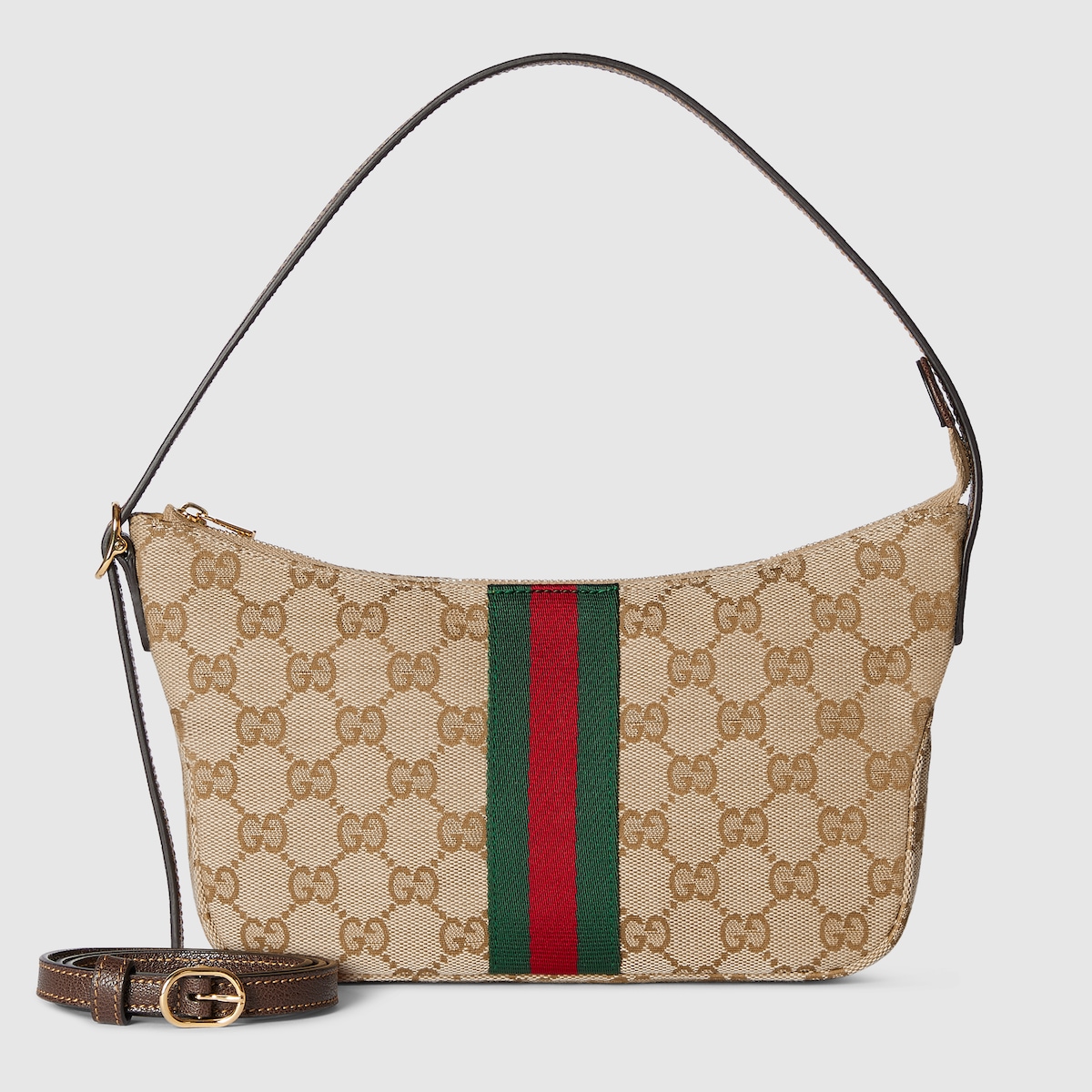 ルネッタ〕スモール クロスボディバッグ ・サンド＆ブラウン GG