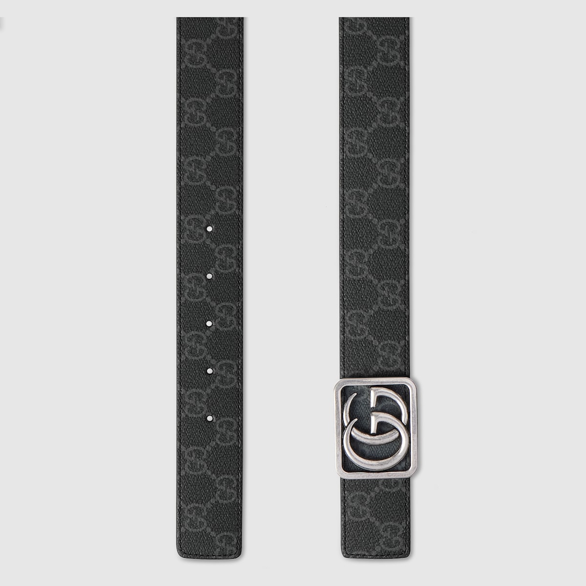 Reversible GG Marmont belt in black Supreme and black leather
