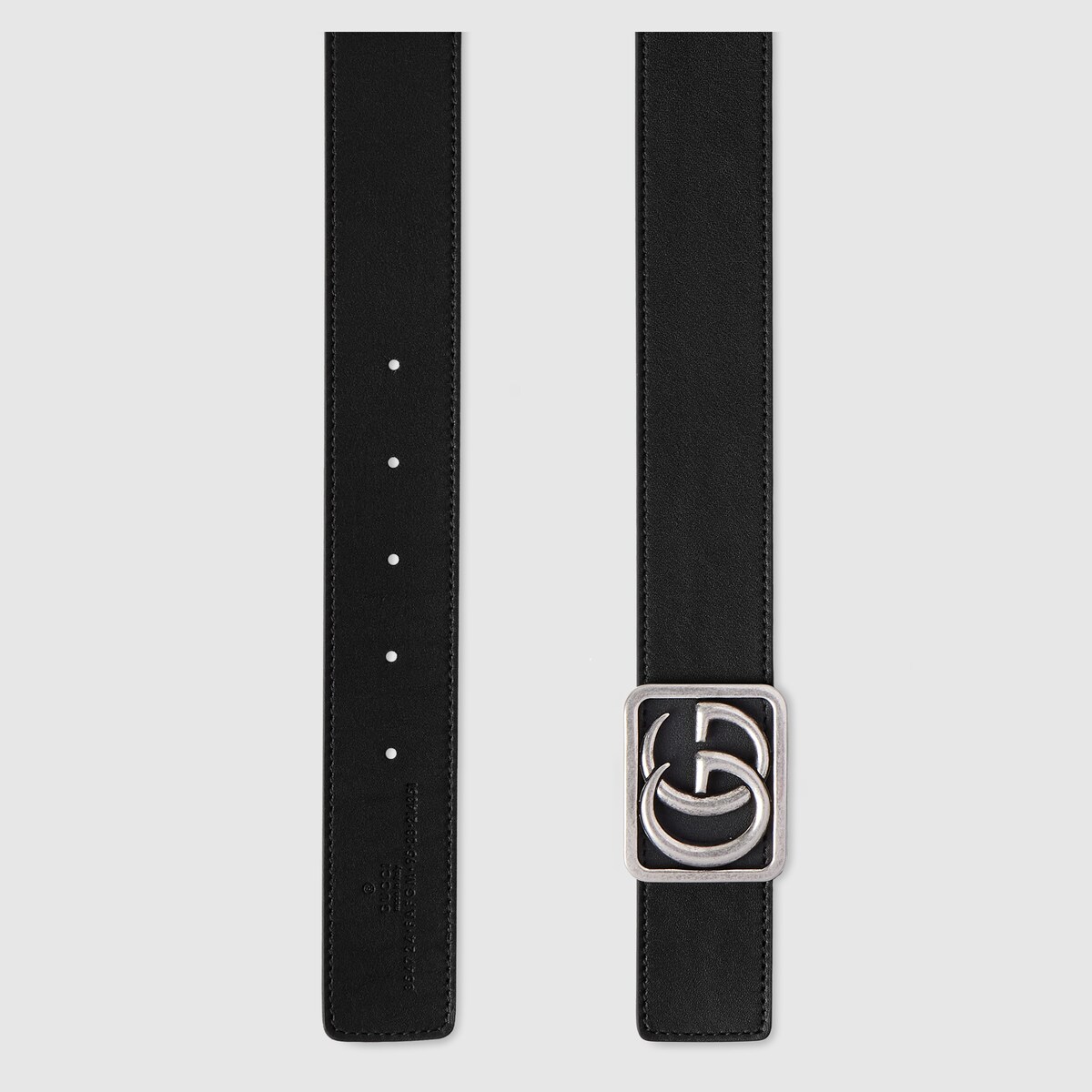 Reversible GG Marmont belt in black Supreme and black leather - thumbnail 4