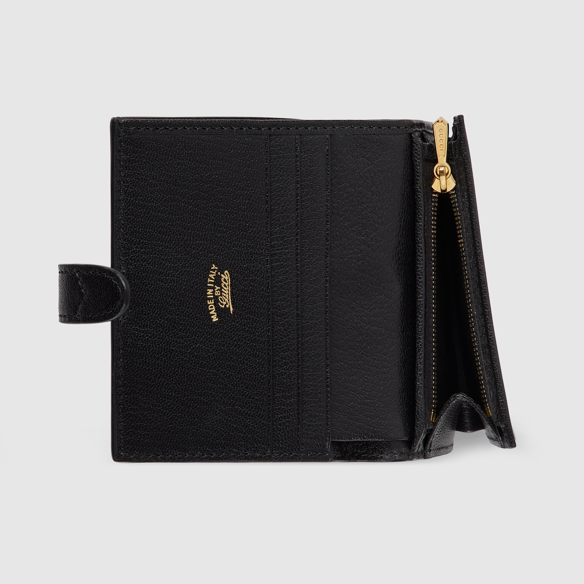 Gucci Jackie medium wallet in black leather | GUCCI® US