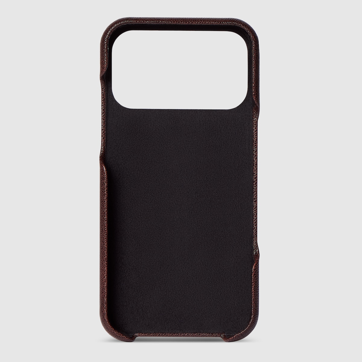 Case for iPhone 17 Pro Max in dark brown leather | GUCCI® US